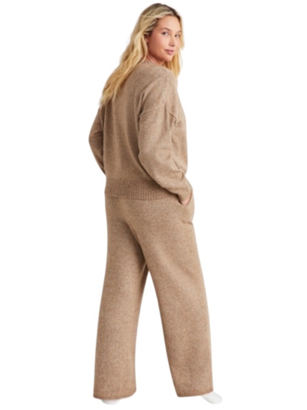 State of Day Women's Indulge & Rest Sweater Loungewear Set, Taupe, Cozy - NWT - Picture 2 of 3